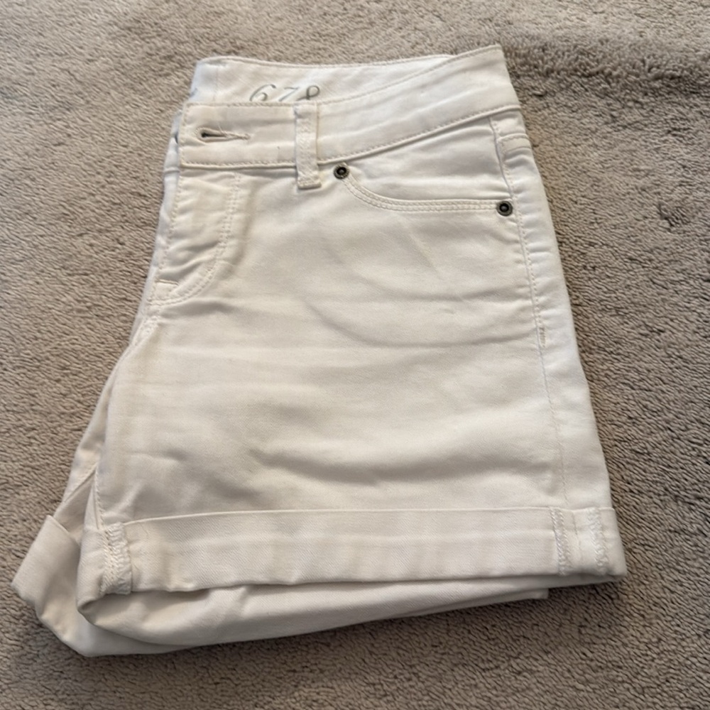 The Limited White Jean Shorts